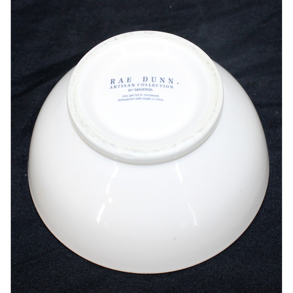 Rae Dunn SOUP Artisan Collection by Magenta Ivory Ceramic Footed Bowl - Picture 4 of 4